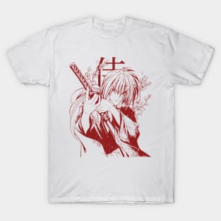 Samurai under sakura T-Shirt